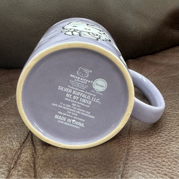 Hello Kitty Mummy 17oz Purple Halloween Mug - Bats Ghosts - Picture 9 of 10